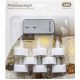 16. Set mit 8 LED-Teelichtern und Fernbedienung