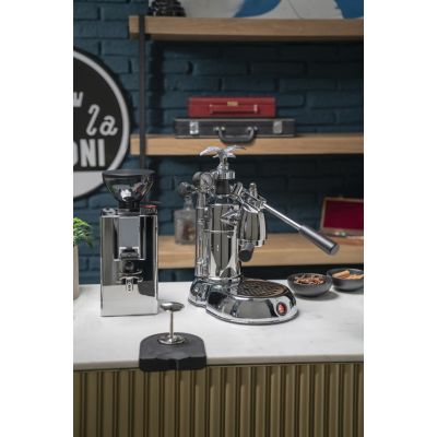 6. La Pavoni Milano manueller Hebel-Espressokocher, silber