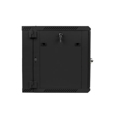 2. Zweiteiliger wandmontierter 19-Zoll-Rackschrank 12U 600x600, schwarz, Lanberg (Flatpack)