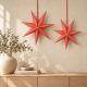 6. PAPIERDEKORATION STERN 60 CM ROT SASKA GIFT & DECOR