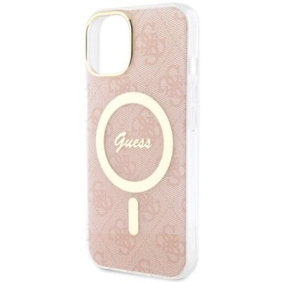 6. Guess IML 4G MagSafe Hülle für iPhone 15 / 14 / 13 – Rosa