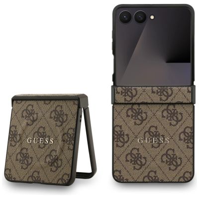 Guess 4G Classic MagSafe Case für Samsung Galaxy Z Flip 7 - Braun
