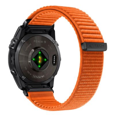 2. Tech-Protect NylonLoop Armband für Garmin Fenix 5X / 5X Plus / 6X / 6X Pro / 7X / 8 / 8 Pro / 9 / 9 Pro (51 mm) – Orange