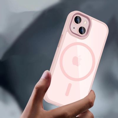 3. Tech-Protect MagMat MagSafe Hülle für iPhone 15 – transparentes Rosa