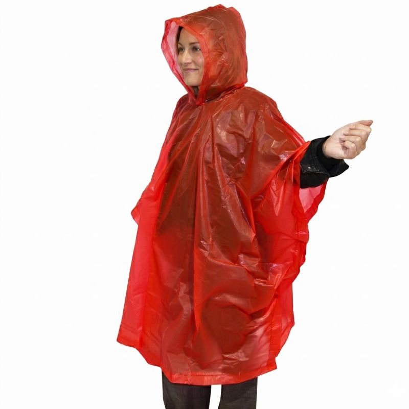 4. REDCLIFFS REGENMANTEL-PONCHO - ROT