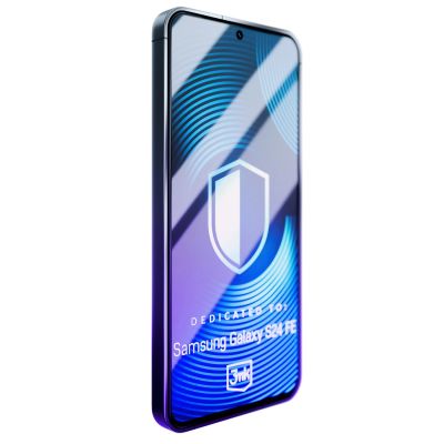 2. 3mk HardGlass Max Lite Schwarzes gehärtetes Glas für Samsung Galaxy S24 FE