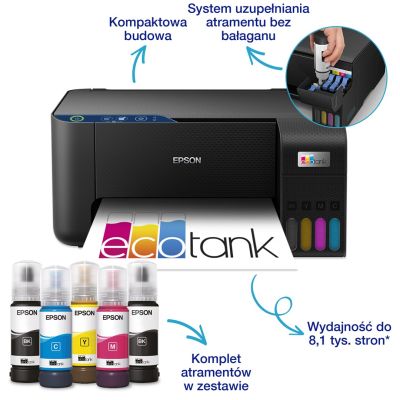 11. Epson EcoTank L3231 – Multifunktionsdrucker im A4-Format mit kontinuierlicher Tintenzufuhr