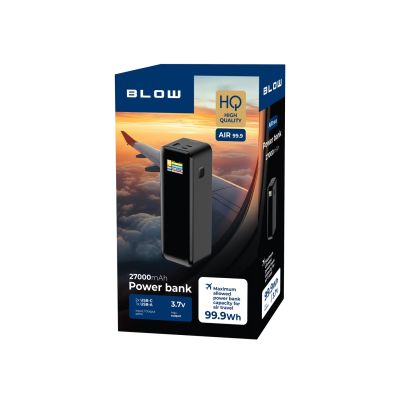 10. BLOW Powerbank 27000 mAh PD 140 W AIR99.9 Schwarz