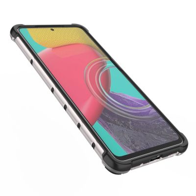 9. Gepanzerte Wabenhülle mit Gelrahmen für Samsung Galaxy M53 5G transparent
