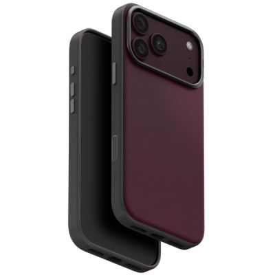 Uniq Lyden DS Magclick Ladehülle für iPhone 18 Pro Max / 17 Pro Max – Burgunderrot