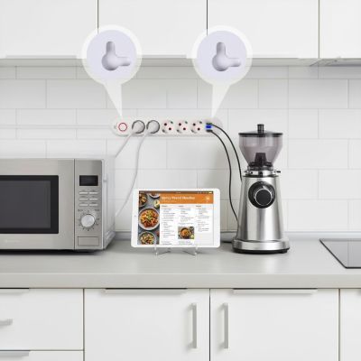 12. MACLEAN Steckdosenleiste mit 5 Steckdosen + 3 USB-Anschlüssen, 110–240 V Wechselstrom, 50/60 Hz, max. 2,1 A, 2500 W, 1,5 m, Weiß, MCE395W