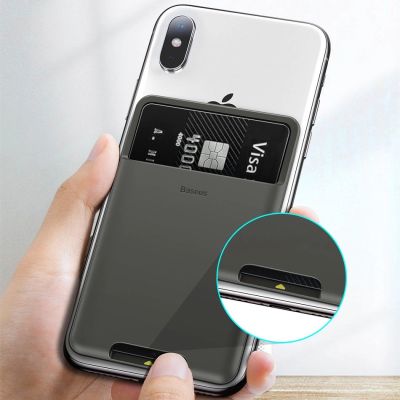 8. Baseus Selbstklebende Kartentasche für Handy grau (ACKD-B0G)
