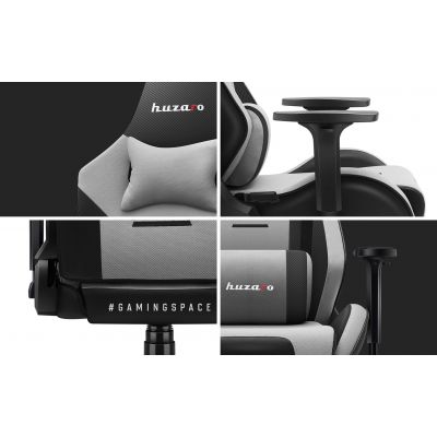 4. Huzaro Force 7.6 Grauer Gaming-Stuhl