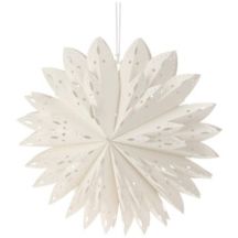 Dekoratives Sternen-Schneeflocken-Hängepapier, 50 cm, weiß