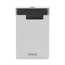 SAVIO Externes Gehäuse für 2,5"-HDD/SSD, USB 3.0, transparent, AK-66