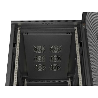 9. LANBERG Standschrank 19" 27U 600x1000 Schwarz