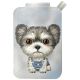 Nimmy New Big-Eye Cute Pets 2.0 Hunde-Magnetgeldbörse mit Handyhalterung – Grau