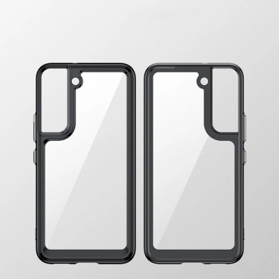 8. Weltraumhülle Hülle für Samsung Galaxy S22+ (S22 Plus) Hardcover mit Gelrahmen Transparent