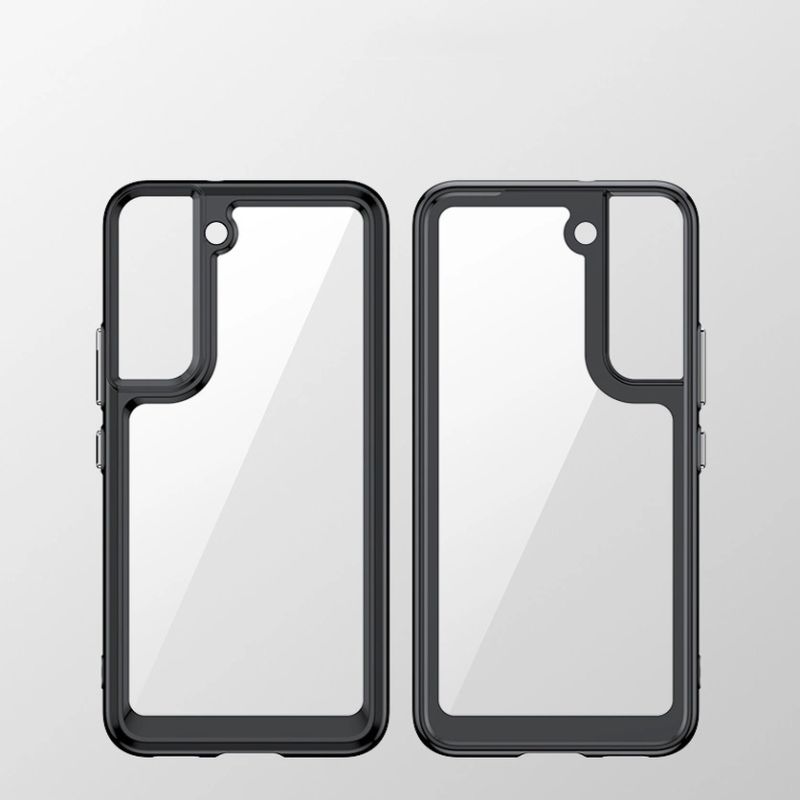 8. Weltraumhülle Hülle für Samsung Galaxy S22+ (S22 Plus) Hardcover mit Gelrahmen Transparent