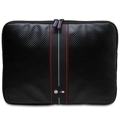 BMW Carbon & Red Stripe Hülle für einen 16" Laptop - Schwarz
