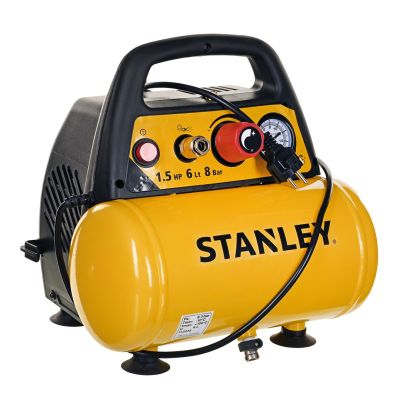 7. 6-Liter-ölfreier Kompressor + STANLEY-Pneumatikset