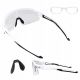 Rockbros Photochrome Fahrradbrille mit UV-Schutz und Korrektureinsatz - Weiß