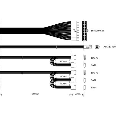 5. Akyga AK-B1-420 Netzteil (420 W; passiv; 120 mm)