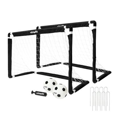 VIRTUFIT KINDER-FUSSBALLTOR-SET MIT 2 BÄLLEN UND PUMPE - FUSSBALLTORE - 92