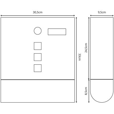 15. Briefkasten 30,5 x 9,5 x 33 cm 1067520 SASKA GARDEN