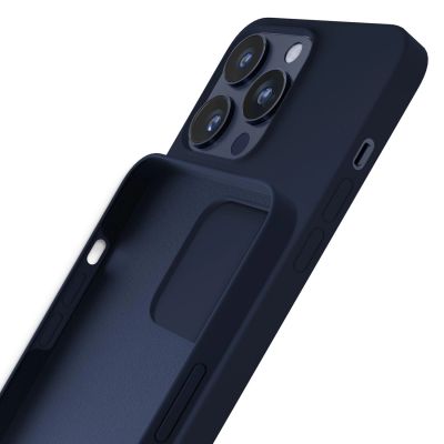 3. 3mk Silikonhülle für iPhone 16 Pro Max – Marineblau
