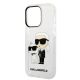6. Karl Lagerfeld Glitzer Karl&Choupette Hülle für iPhone 14 Pro – transparent