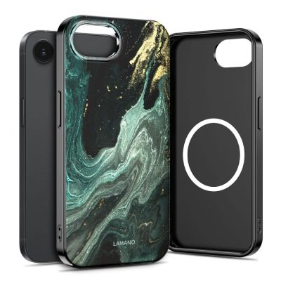 Tech-Protect Lamano MagSafe Hülle für iPhone 16e / 17e - Schwarz und Grün