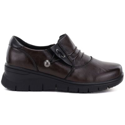 2. Damen-Keilschuhe aus braunem Leder, Vinceza 133118