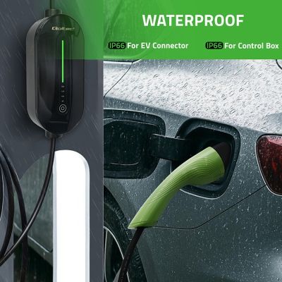 17. Mobiles Ladegerät für Elektroautos (EV) mit 2-in-1-Ladegerät Typ 2, 3,5 kW, 230 V, LCD, LED, 5 m Kabel