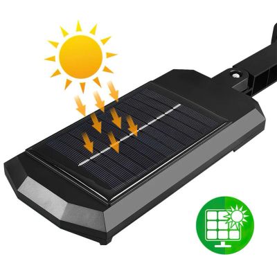 6. Solar-Straßenlaterne mit 43 LEDs, Fernbedienung, Bewegungs- und Dämmerungssensor