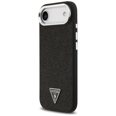 2. Guess Glitter Triangle Logo MagSafe Case für iPhone 17 Air - Schwarz