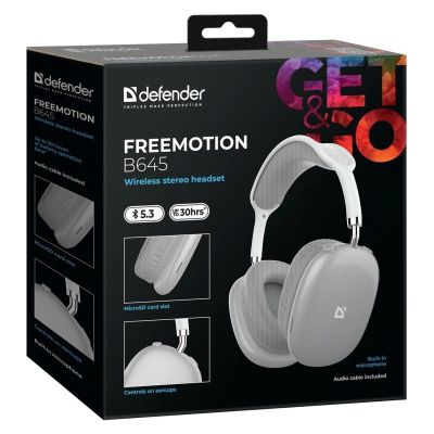 6. Defender Bluetooth Freemotion Kopfhörer B645 Grau 63646