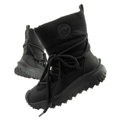 Lee Cooper Damen Winter-Wandersportschuhe, isoliert, schwarz, Naturleder