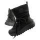 Lee Cooper Damen Winter-Wandersportschuhe, isoliert, schwarz, Naturleder