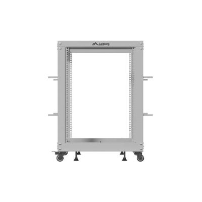 2. LANBERG 19" 15U 600x600-1100 OR01-6115-S Rack-Schrank, verstellbar, grau