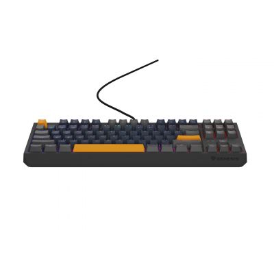 14. GENESIS THOR 230 TKL Gaming-Tastatur USB + RF Wireless + Bluetooth QWERTY Schwarz, Blau, Grau, Orange