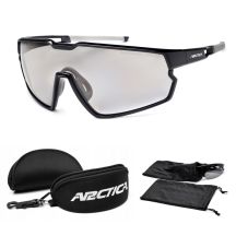 Arctica UV400 Schwarze photochrome polarisierte Sonnenbrille + Etui - S-333FP