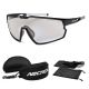 Arctica UV400 Schwarze photochrome polarisierte Sonnenbrille + Etui - S-333FP