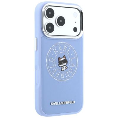 4. Karl Lagerfeld Point & Choupette Sketch MagSafe Hülle für iPhone 18 Pro Max / 17 Pro Max – Blau