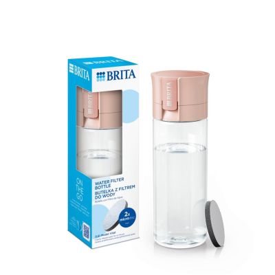 11. Brita Vital Filterflasche in Pastellpfirsich, 2 Scheiben