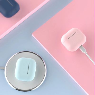 5. Hülle für AirPods 2 / AirPods 1 Silikon Softcover für Kopfhörer weiß (Hülle C)