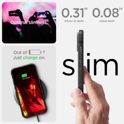 7. Spigen Rugged Armor Mag-Hülle mit MagSafe für iPhone 14 – Mattschwarz
