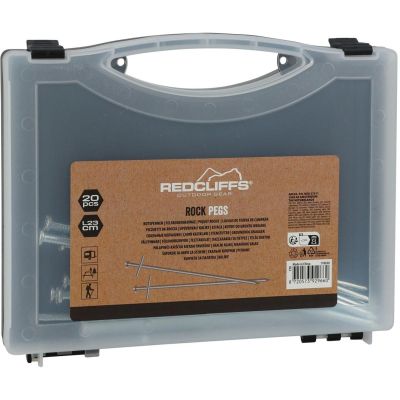 3. Zeltnägel 23 cm, 20er-Set, Metall, im Redcliffs-Koffer