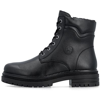 9. Damen-Ankle-Boots aus Leder, gefüttert, schwarz, Rieker Y3103-00