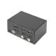 4. KVM-Switch, 2 Ports, 4K 60Hz, 4x DP IN, 2x DP OUT, 2x USB A, 2x Audio IN & OUT